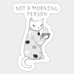 Morning Pajamas Cat Sticker